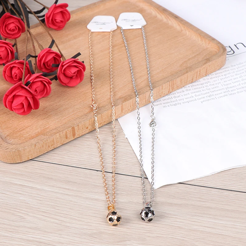 Gold /Siliver Color Sporty Necklace Football Pendant With Chain Soccer Necklace Men/Women Sport Ball Jewelry