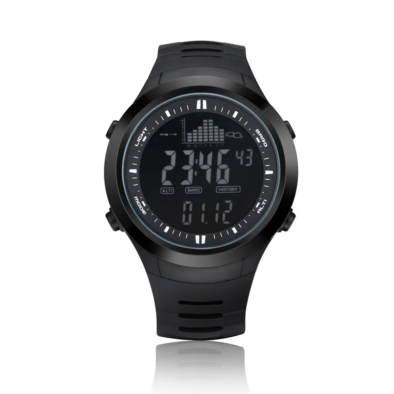 SPV709 Смарт часы наружные электронные рыболовные часы барометр альпинистские наручные часы термометр высота мужские цифровые часы - Цвет: black