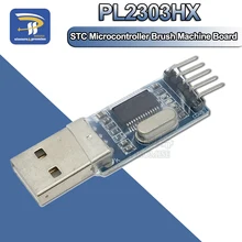 Pl2303 adaptador de usb para rs232 ttl, pl2303hx stc microcontrolador escova máquina placa