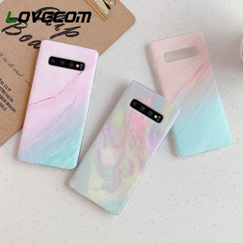 

LOVECOM Vintage Gradual Marble Phone Case For Samsung Galaxy A51 A71 A50 S9 S10 S20 Plus Note 10 Matte Soft IMD Back Cover Coque