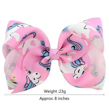 Горячая Европа и Америка Дети Радуга-цветной мультфильм Единорог заколка-бабочка вечерние аксессуары для волос головной убор 833