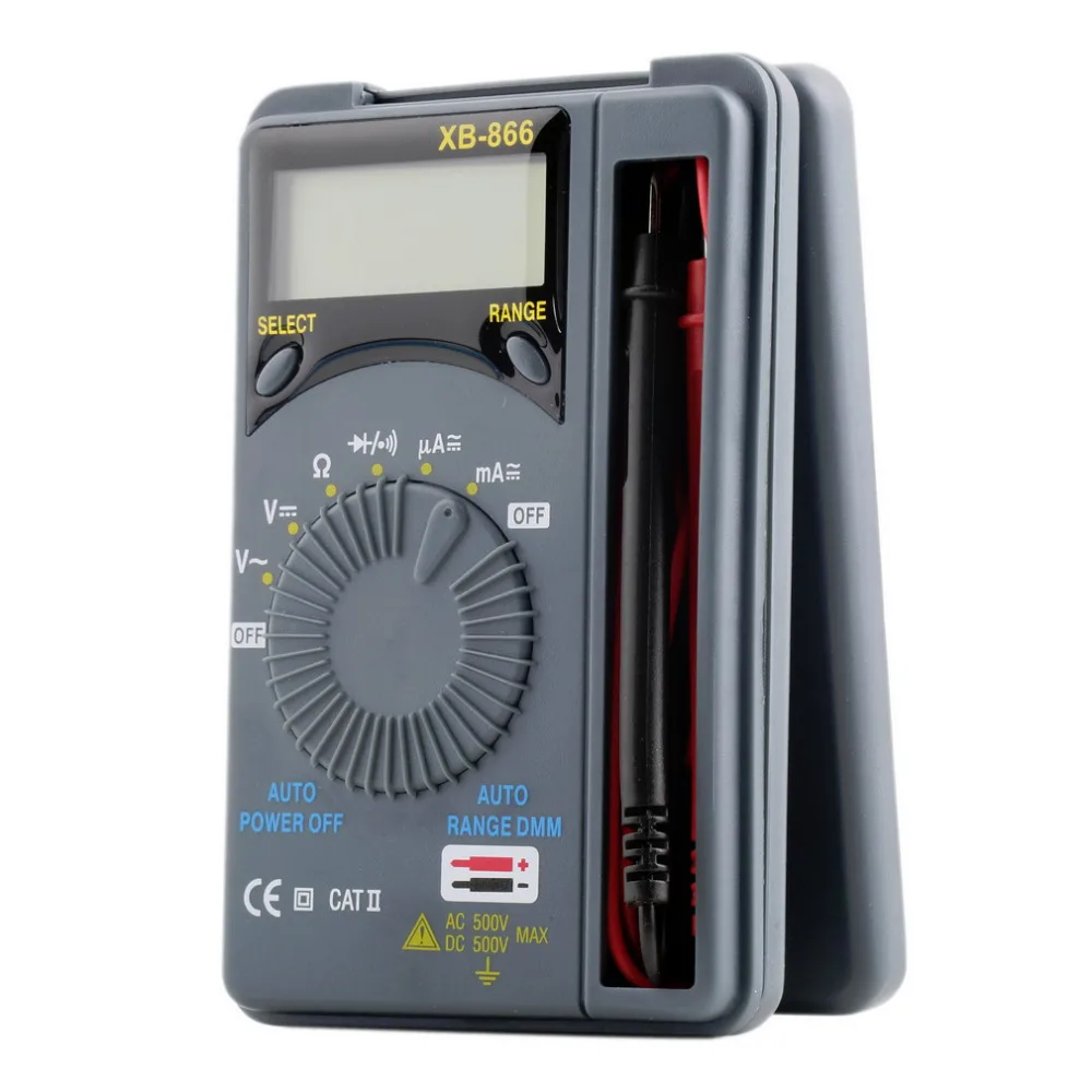 

XB866 Mini LCD Digital Multimeter LCD Multitester Pocket AC DC Ammeter Voltmeter Ohmmeter Current Tester XB866