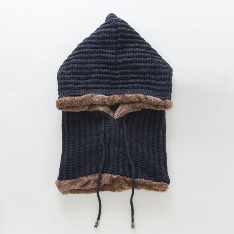 NV Женская вязаная шапочка-шарф, набор Skullies Beanies, Зимние головные уборы для мужчин и женщин, однотонная шапка, шапка - Цвет: NV
