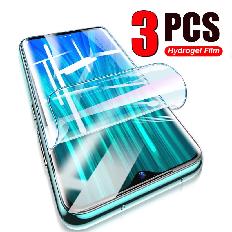 3/2/1Pcs Full Cover Hydrogel Film For Xiaomi Redmi Note 10 9S 8 9 Pro Max Screen Protector For Redmi Note 7 6 5 Pro Not Glass best screen guard for mobile Screen Protectors