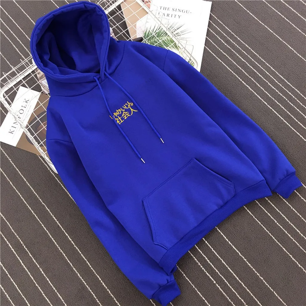 JAYCOSIN fashion new ladies loose plus velvet hooded sweatshirt fashion casual sports sweatshirt sister couple style daily