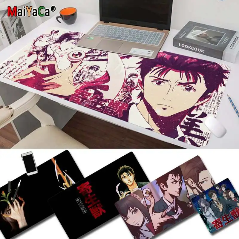 

MaiYaCa Parasyte the Maxim Kiseijuu Anime Non Slip Keyboards Mat Rubber Gaming mousepad Desk Mat Size for large Edge Locking Pad