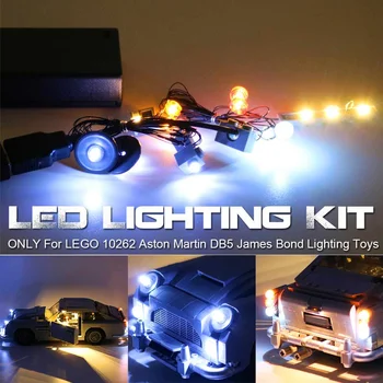 

LED Light Lighting Kit 10262 Aston DB5 for James for Bond Lighting Bricks Toys With Storage Box (Model Not Included)