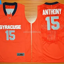 Новое поступление, высокое качество, NCAA Syracuse Camerlo Anthony#15, футболки для колледжа, ограниченная серия, майки, S-XXXL