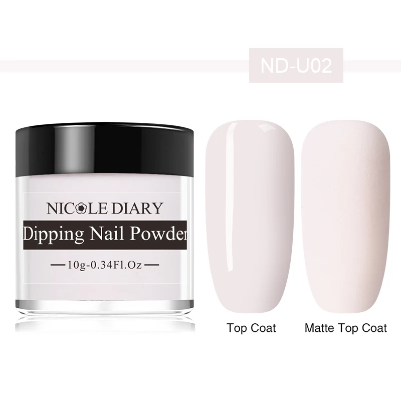ND-U02 NICOLE DIARY 10 г погружение ногтей Порошковые блестки Сияющий Dip пигмент порошок красочные дизайн ногтей украшения матовая пыль блестки - Цвет: ND-U02