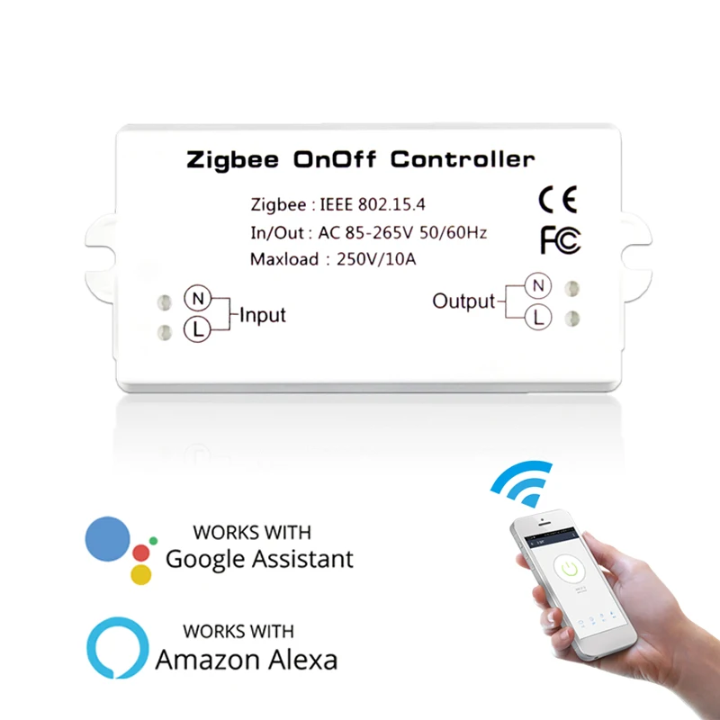 Mr NEW Zigbee вкл/выкл управление Лер умный переключатель приложение дистанционное управление Умный дом модуль AC85-265V 10A белый переключатели с Google Home