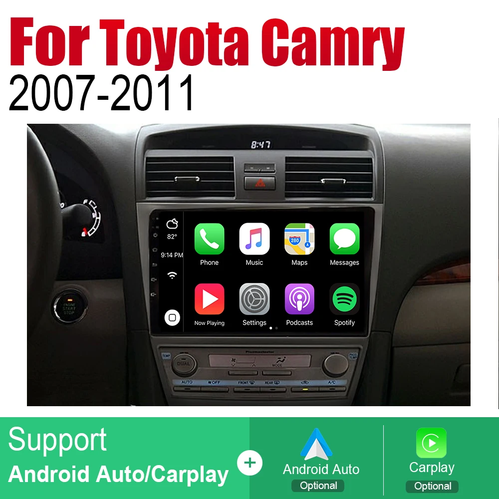 ZaiXi Android 2 Din Авто Радио для Toyota Camry 2007~ 2011 Автомобильный мультимедийный плеер gps навигационная система Радио стерео