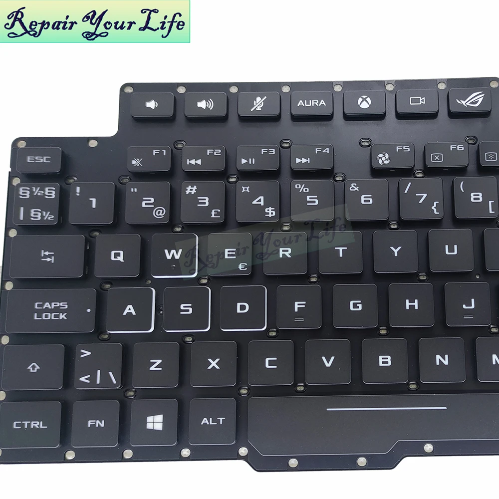 gaming teclado luz colorida 0kn1 2l2uk21 2l2nd21