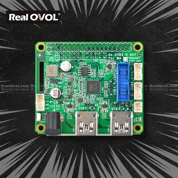 

RealQvol FriendlyELEC PCIe To USB 3.0 X4 HAT for M4 Power/Fan Interface 40-PIN connector are populated