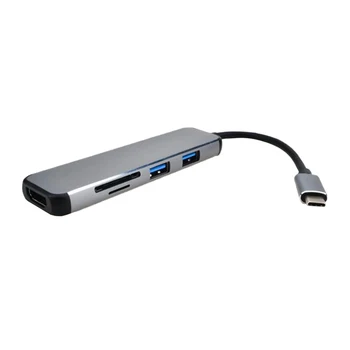 

Type-C To Hdmi 5-In-1 Usb3.1 Hub Docking Station For Macbook Transfer 4K Hd Hub