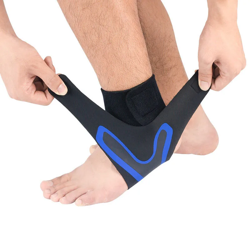 Black blue Баскетбол Фитнес Спорт Эластичный дышащий лодыжки Поддержка эластичный протектор запястья лодыжки протектор - Цвет: Black blue