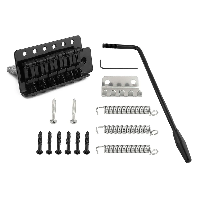 6 String Electric Guitar Tremolo Bridge with Whammy Bar for Fender Strat Squier Style Black | Спорт и развлечения