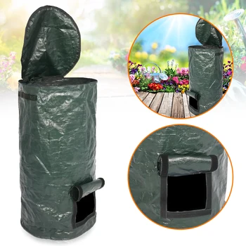 

Organic Waste Kitchen Garden Yard Compost Bag Environmental PE Cloth Planter Kitchen Waste Disposal Organic Compost Bag