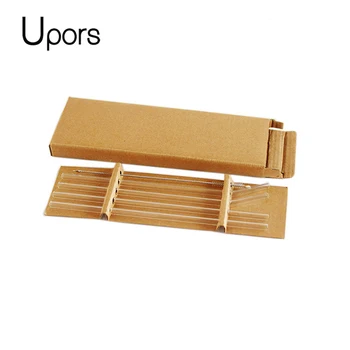 

UPORS 4Pcs/Set Glass Straw Reusable Glass Drinking Straws with Brush Eco Friendly Glass Straws 200mm*8mm