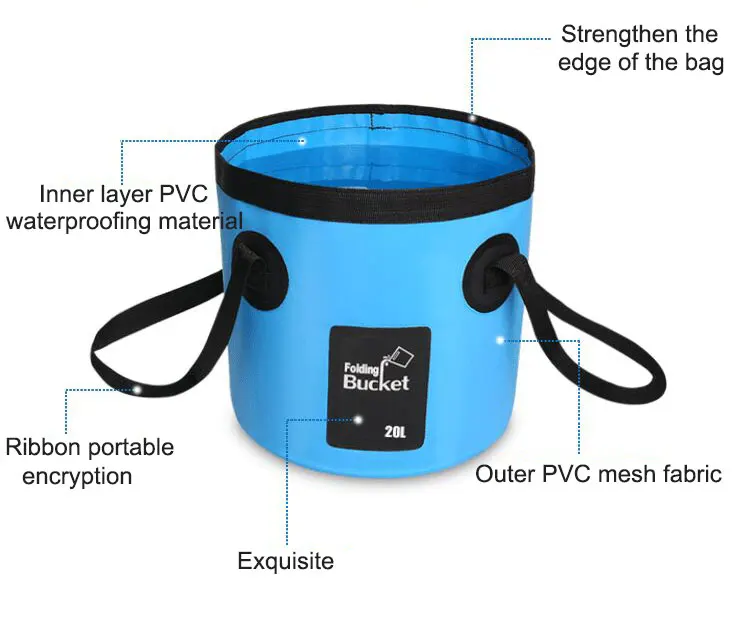 12L/20L сумка для рыбалки Открытый складываемый пластиковый ящик для рыбалки коробка для живой рыбы портативный Кемпинг Пешие Прогулки вода мытья автомобиля ведро