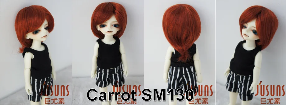 JD081 1/12 1/8 1/6 1/4 1/3 Synthetic Mohair Doll Accessories Short Girlish Cut Lati White&Yellow OB11 YOSD MSD SD BJD Wigs