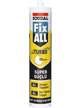 

Soudal Fix All Turbo Ultra Fast Super Strong MS Polymer Adhesive 290 ml