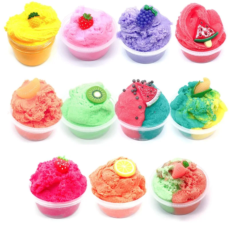 Plasticine Decompression Toy Slime Crystal Snowflake Cotton Mud Lacquer DIY Colorful