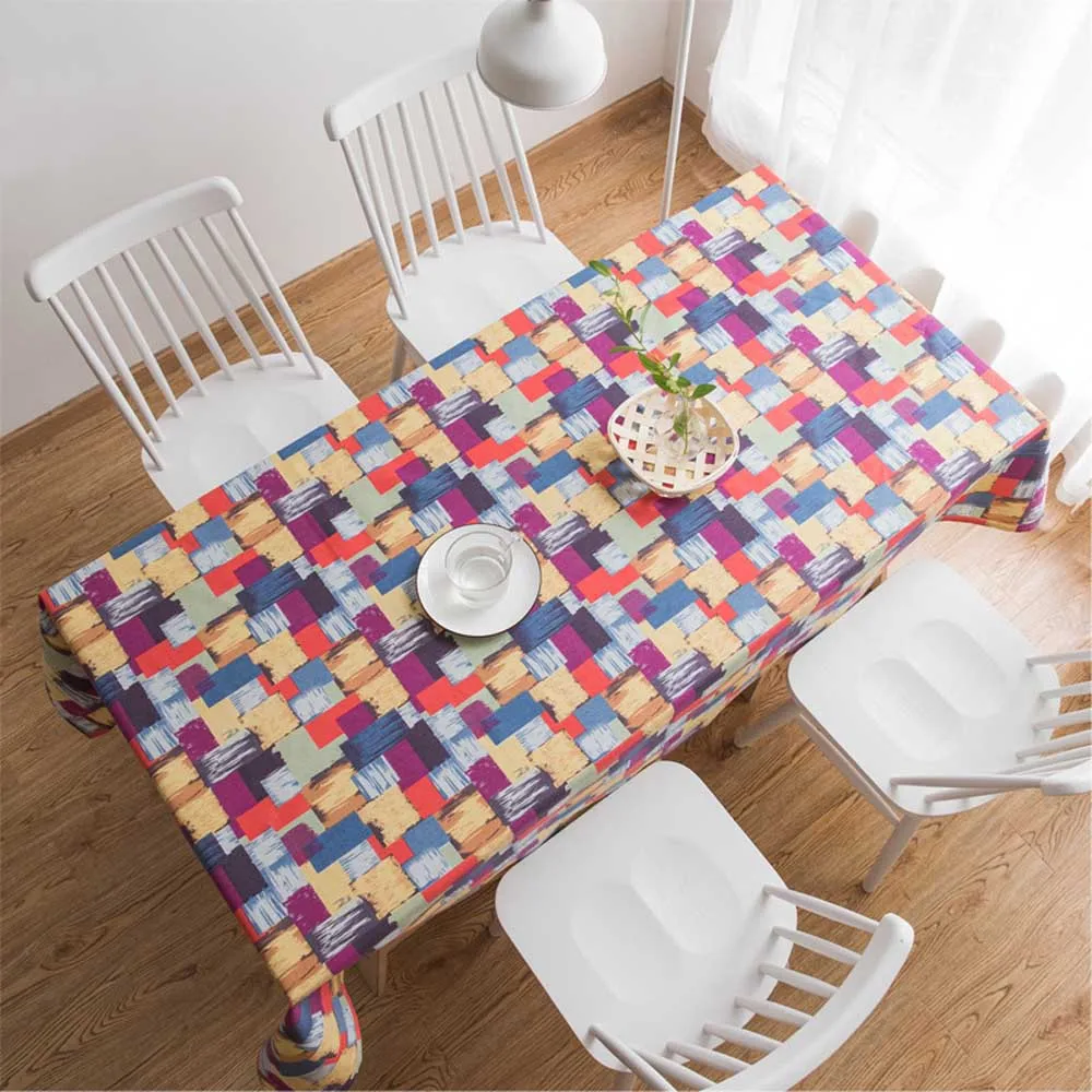 

Custom Decoration Table Cloth Country Plaid Print Rectangle Square BritishTable Cover Tablecloth Home Textile Home Kitchen