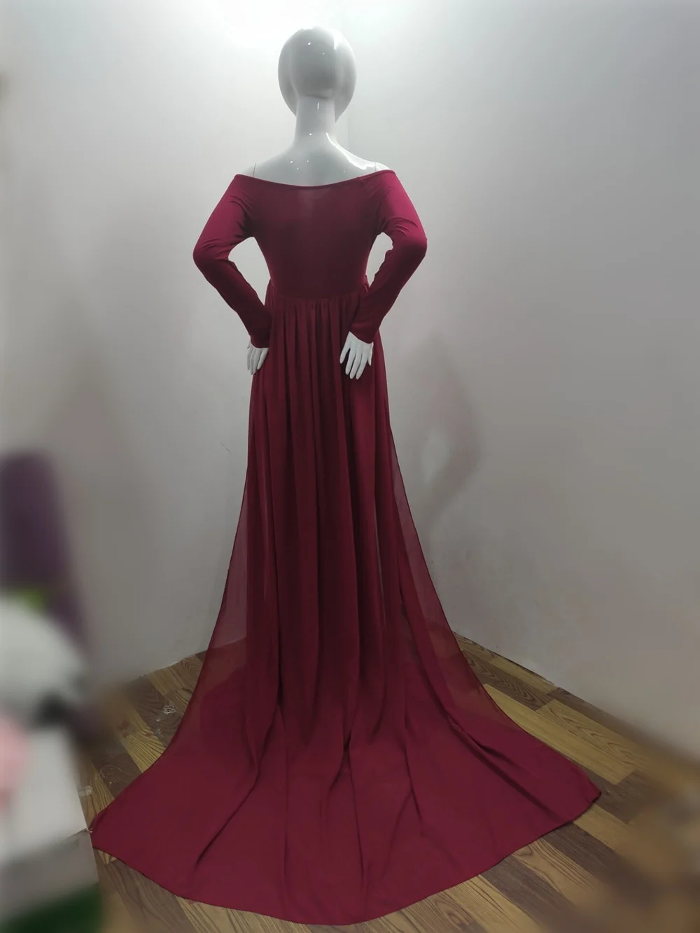 Maternity Dresses Long Maternity Photography Props Pregnancy Dress For Photo Shooting Pregnant Women Maxi Maternity Gown Clothes (3)