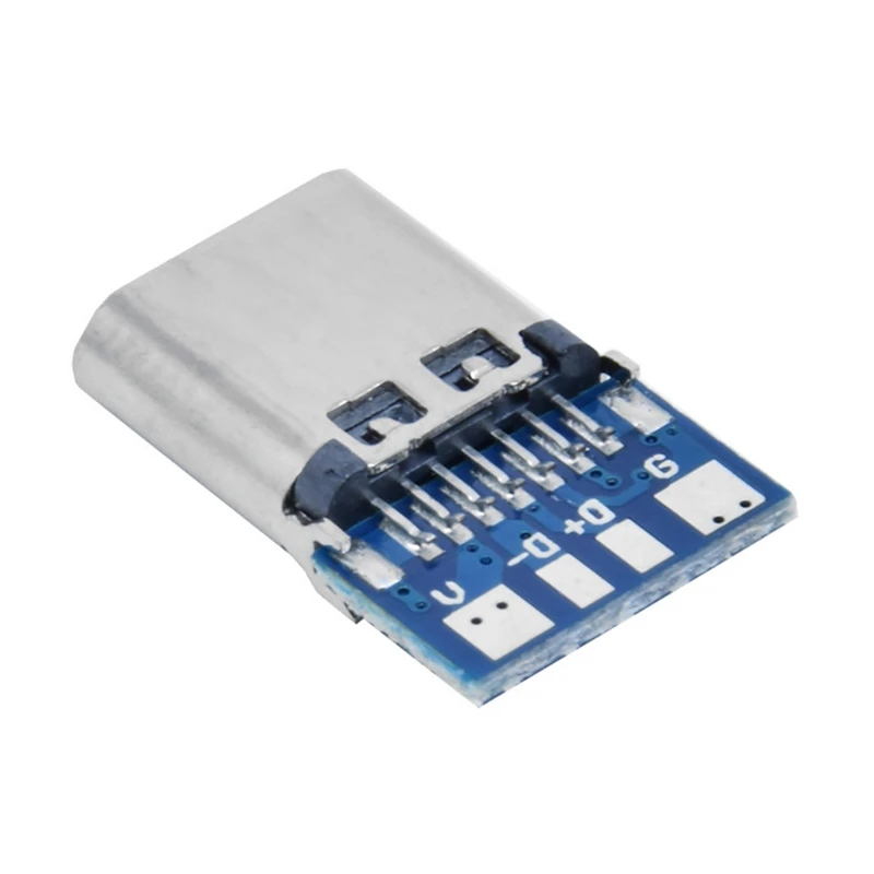 5 pces usb tipo-c USB-C 14 pinos conector breakout P-CB placa (fêmea) metal