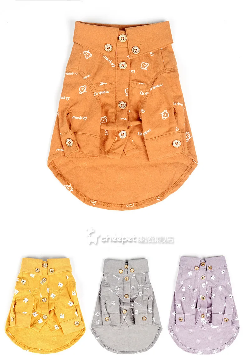 Стильная рубашка для собак с воротником-стойкой, мягкие хлопковые рубашки для домашних животных, милая рубашка в горошек, одежда для собак для щенков, универсальный размер для собак