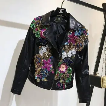 

New Leather Jacket Women Leather Coat 2020 Autumn Motorcycle Leather Jackets Female Leather Clothing Outerwear Black