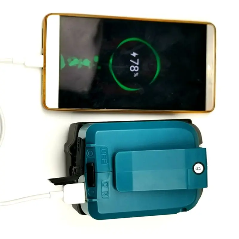 Высокое качество, зарядное устройство для телефона, адаптер, 2 usb порта, светодиодный ночник, светильник, источник питания для Makita