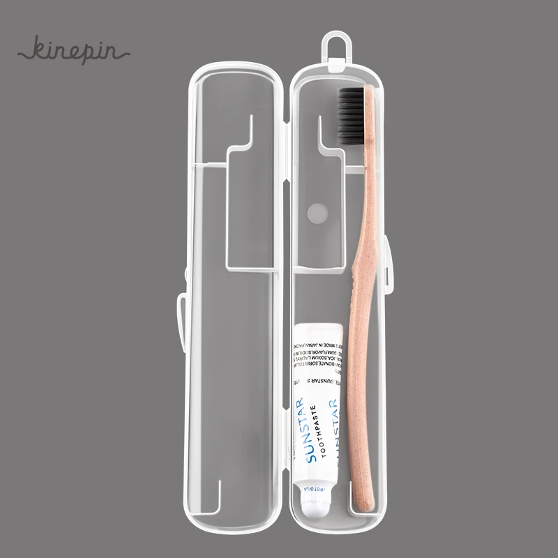KINEPIN Toothbrush With Toothpaste Kit Binchotan Infused Floss Wheat Straw Handle Convenient Plastic Travel Teeth Clean Tool