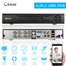 KKmoon 8CH 1080P Hybrid NVR AHD TVI CVI DVR 5-in-1 Digital Video Recorder P2P Cloud Network Onvif Digital Video Recorder