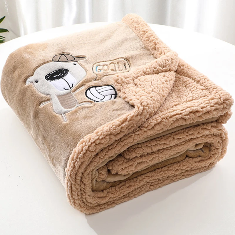 Baby Blankets Newborn Double-deck Warm Flannel Blanket Stroller Coral Fleece Manta Bebe Baby Products New born Baby Swaddle Wrap 5