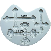 3D крест Форма силиконовые формы для тортов для кексов, помадки украшения инструменты для крещения детского дня рождения Свадебная вечеринка поставки Fondant(сахарная) пресс-форм