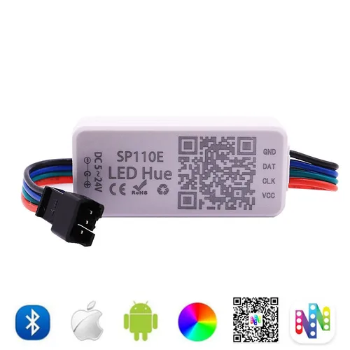 WS2812B Led 픽셀 링 Individul AddressabIe 링 5050 RGB WS2812 IC USB/DC 와이어 및 SP110E 컨트롤러가있는 Led 모듈 2