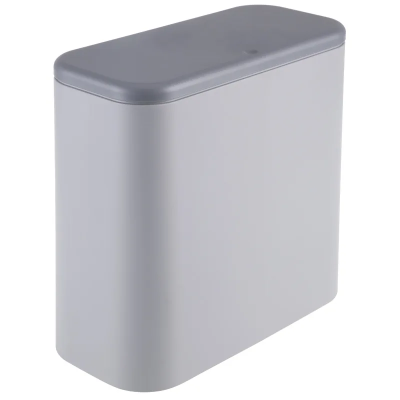 light grey Konco Тип штампованной детали мусорное ведро 10л встроенный Туалет мусорные баки для кухни урна для ванной комнаты мусорное ведро мусорный ящик мусорное ведро - Цвет: light grey