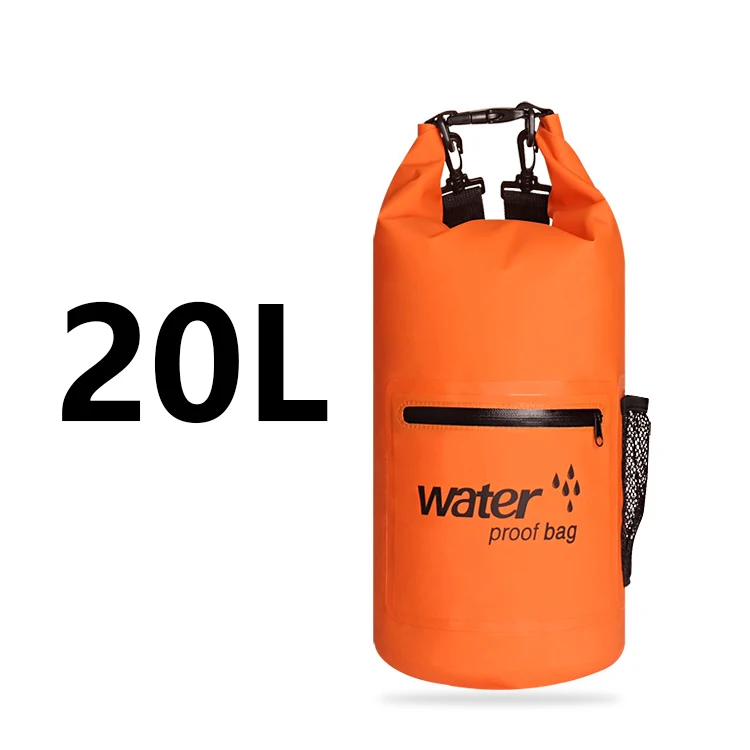10L/20L Открытый Спорт плавание водонепроницаемый рюкзаки, сумки для путешествий хранения сухой мешок сплав на каноэ каяках Кемпинг непроницаемый рюкзак - Цвет: Orange-20L