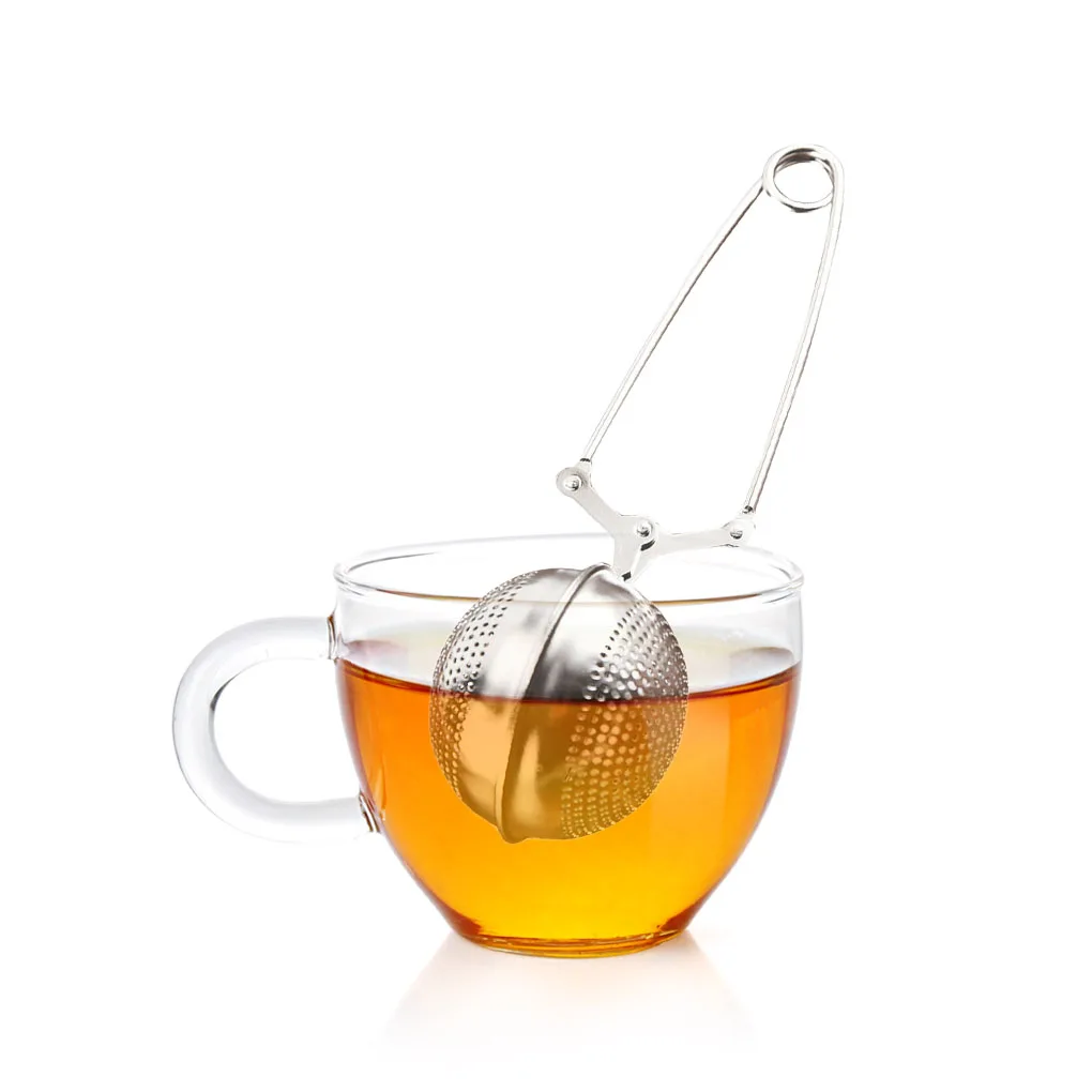 Mesh Snap Ball Loose Leaf Tea Infuser Strainer Filter with Handle Stainless Steel tea infuser tea strainer tea filter