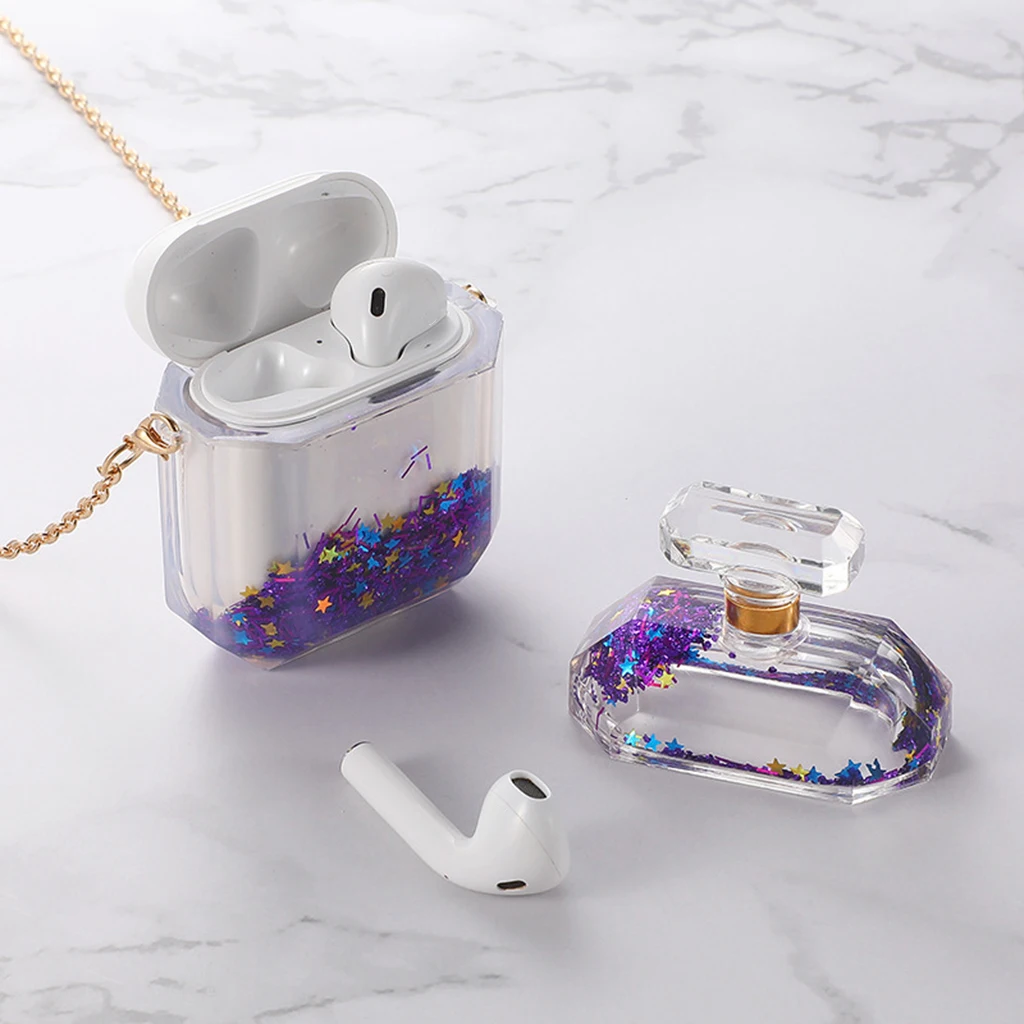 Жидкий зыбучий песок флакон духов для AirPods Bluetooth беспроводной Чехол для гарнитуры