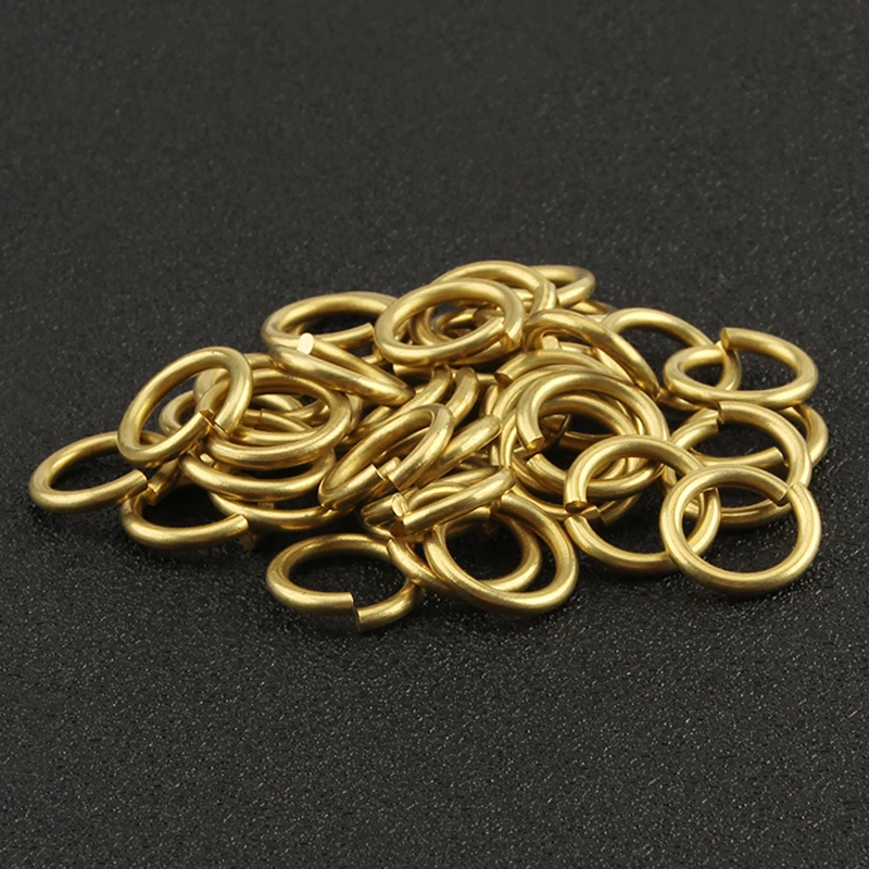 Yellow Brass Ring Coil Outdoor EDC Small Tool DIY Key Ring Accessories 10PCS key ring keychain tool keychain charm whistle keychain tactical keychain keychain carabiner