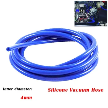

Universal 4mm Auto Car Vacuum Silicone Hose Racing Line Pipe Tube Blue Black