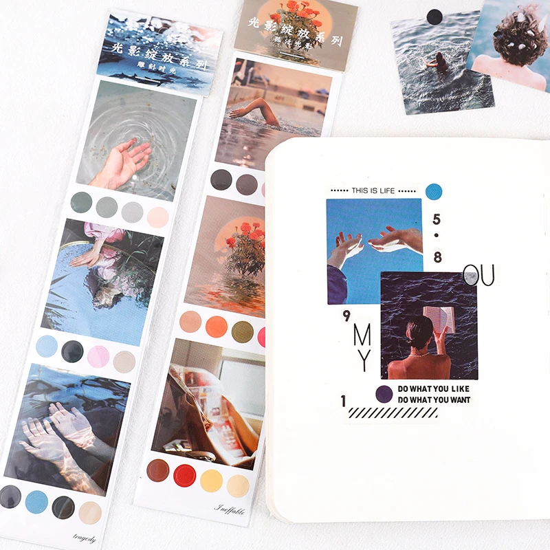3 pcs/lot DIY Kawaii Film Decorative Aesthetic Stationery Stickers Cute  Journal Diary Scrapbooking Planner Label Custom Sticker