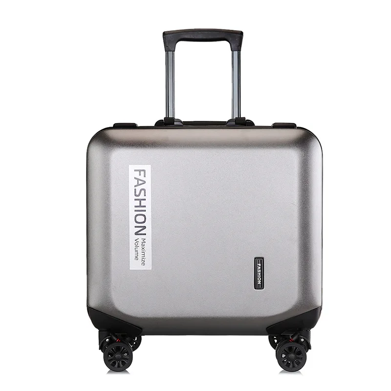 

18 Inch Suitcase on Wheels Cabin Travel Luggage PC Carry-ons Trolley Bag Fashion Women Rolling Luggage Men's Hardside Suitcase