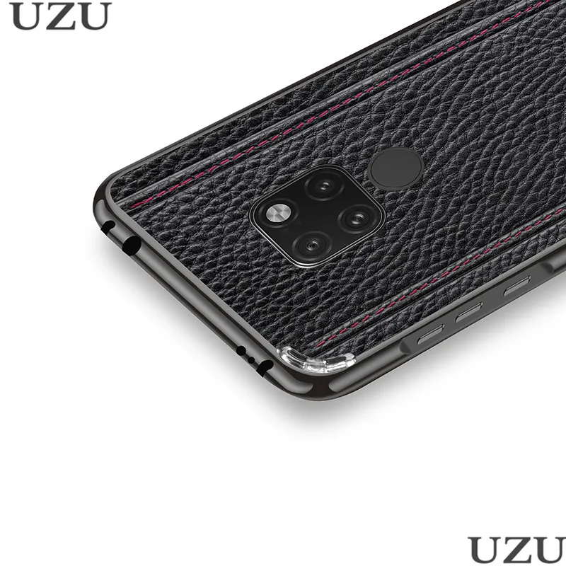 Чехол из натуральной кожи с текстурой личи для huawei mate 20 P20 Pro mate 20X с металлической рамкой для huawei mate 20 P20 Pro Coque