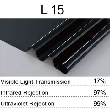 

SUNICE 17%VLT High thermal insulation window film Black solar tint for car Home Use Self-adhesive 152cmX200cm(60inchX78.7inch)