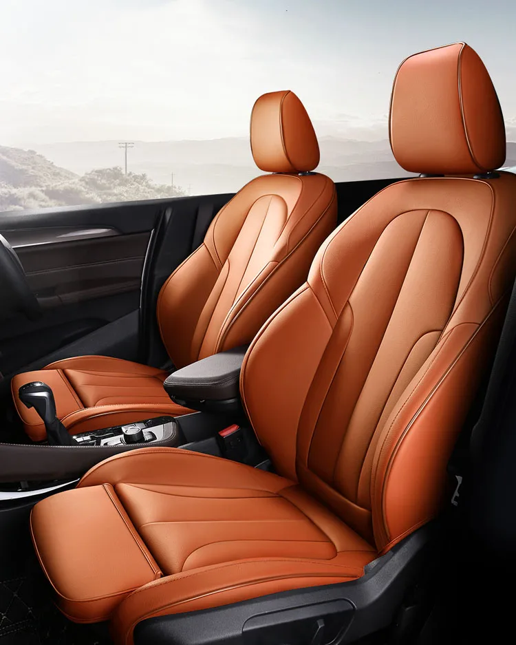 Custom car Sitzbezüge set leder vollen satz für BMW x5 x6 z4 e53 e70 e71  e72 e85 e86 e89 f15 Auto Zubehör rosa orange braun - AliExpress