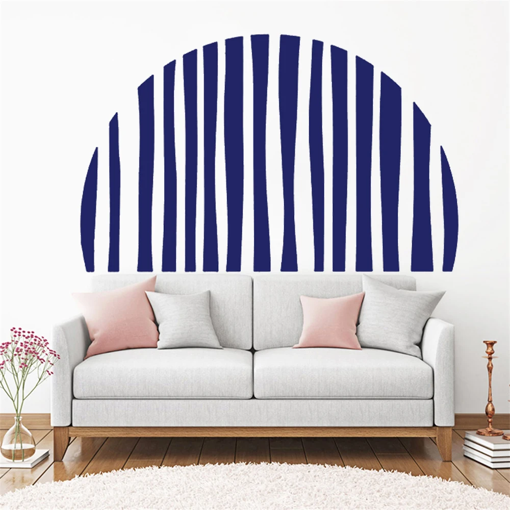 

Настенные наклейки в современном примитивном стиле бохо, полукруглые наклейки, задние Висячие декоративные фрески, виниловый постер на дверь и окно, съемный HJ0440