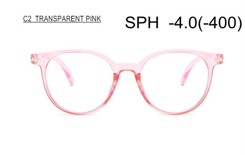 C2 (-4.0) SWOKENCE Prescription Glasses For Nearsighted Men Women Myopia Glasses Dioptre-0.5 to-6.0 Spectacles For Shortsighted F108 - Цвет оправы: C2 (-4.0)